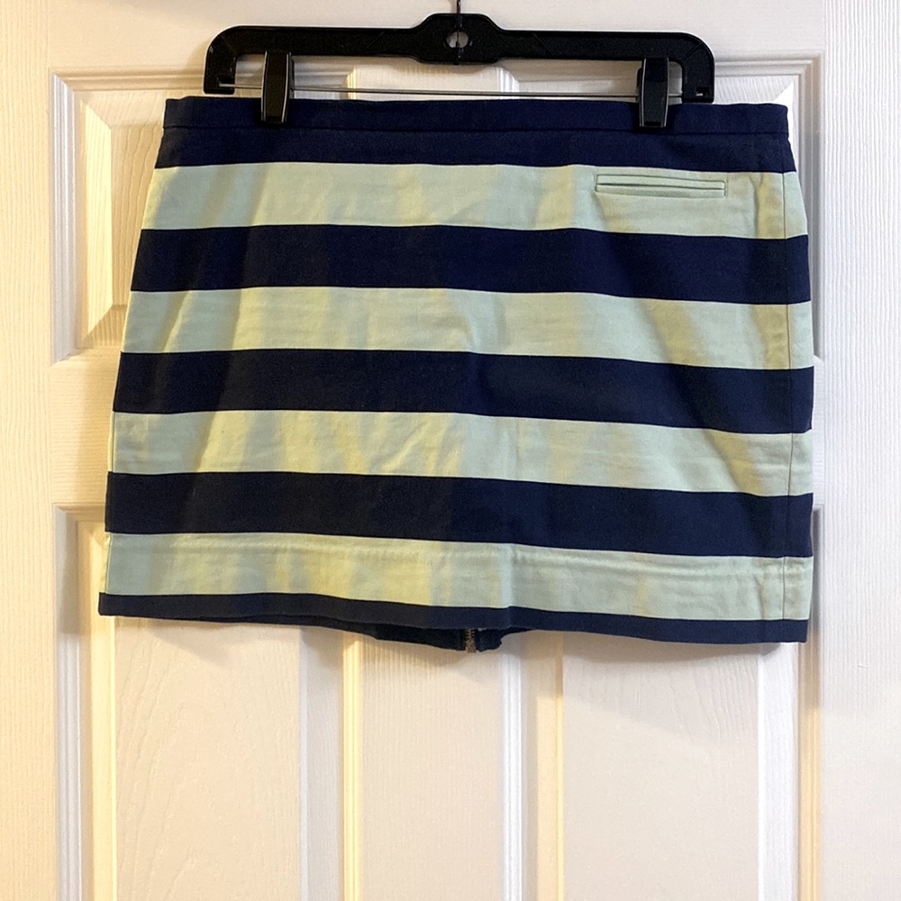 Mint green and navy Mini skirt from the Gap